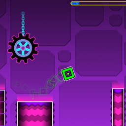 Jump through challenging obstacles in Geometry Dash Subzero.